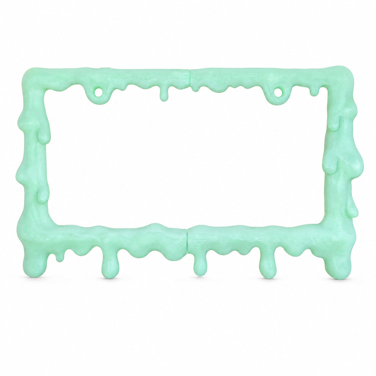 Glow green frame charged and glowing against a black background