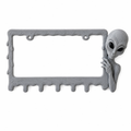 Alien Slime license plate frame in Graphite on pure white studio background