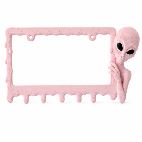 Bubblegum alien frame at a three-quarter angle with soft drop shadow